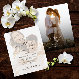 Convite de Casamento com Orçamento Foto Caligrafia