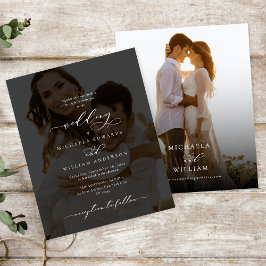 Convite de Casamento com Orçamento Foto Caligrafia