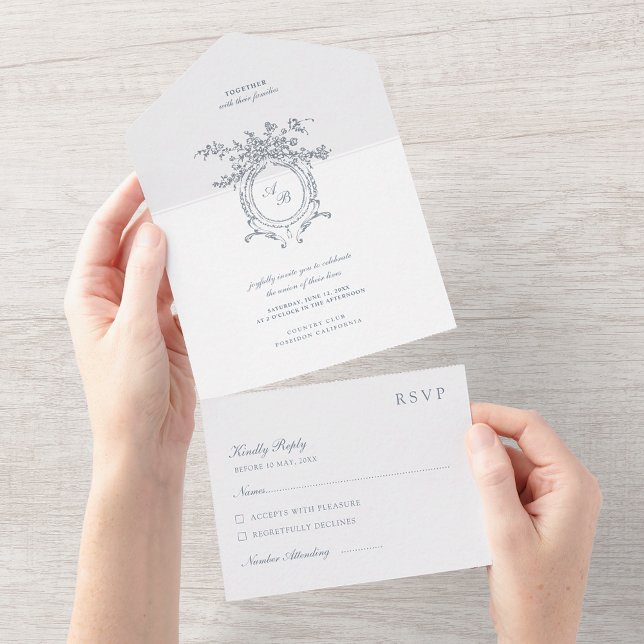 Convite de Casamento com Ornamentação Floral Barro (Criador carregado)