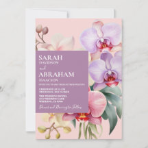 Convite de Casamento com Orquídeas Arco-Íris Paste