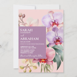 Convite de Casamento com Orquídeas Arco-Íris Paste
