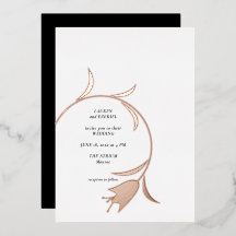 Convite de Casamento com Papel Alumínio Tulipa Mod