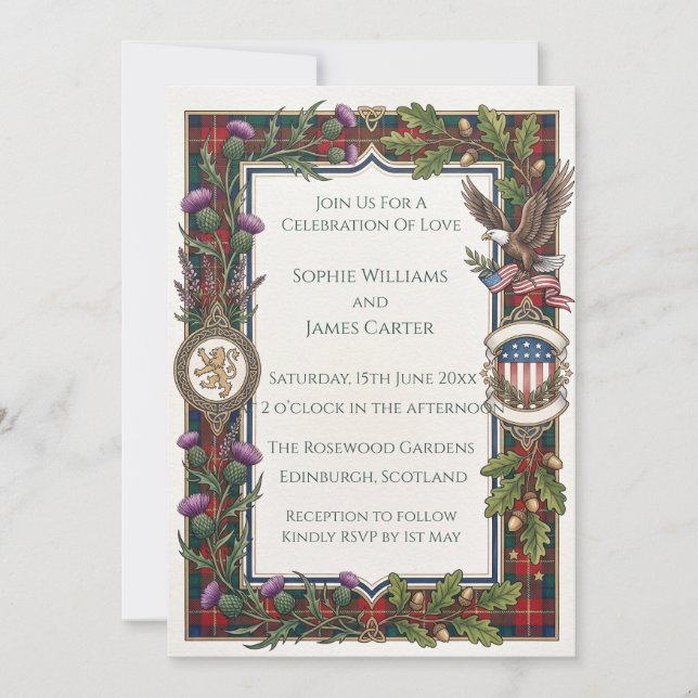 Convite de Casamento com Patrimônio Tropical (Frente)