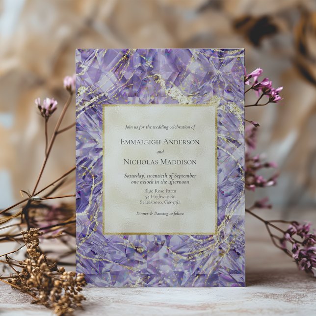 Convite de Casamento com Pedra Preciosa de Espinel (Criador carregado)