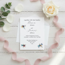 Convite de Casamento com Postcard de Libélula