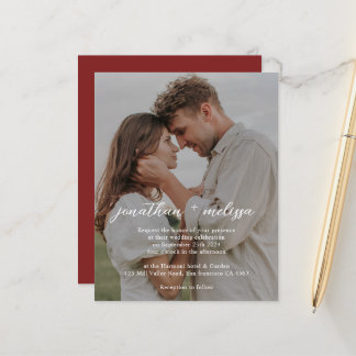 Convite de Casamento com QR Code Elegante em Verme