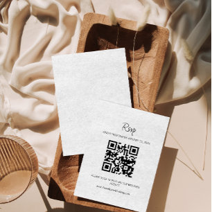 Convite de Casamento com QR Code para RSVP Minimal