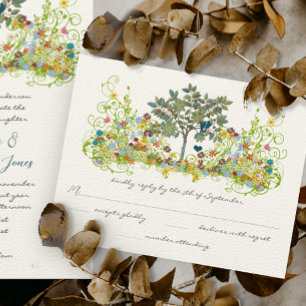Convite de Casamento com Rodopio de Flores de Amor