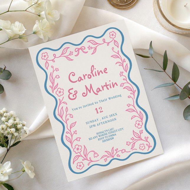 Convite de casamento com roteiro de jardim botânic (Criador carregado)