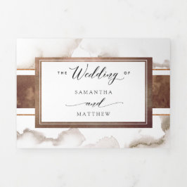 Convite de casamento com RSVP, Earth Tones Waterco