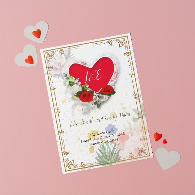 Convite de casamento com Rsvp na parte traseira (wedding invite with rsvp on back, wedding invites with rsvp)