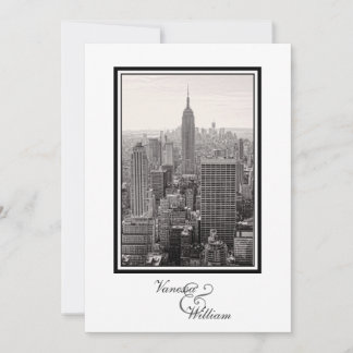 Convite de Casamento com Silhueta da Cidade de NY