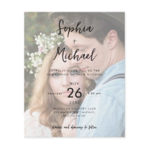 Convite de Casamento com Site QR Detalhes de 2 Fot