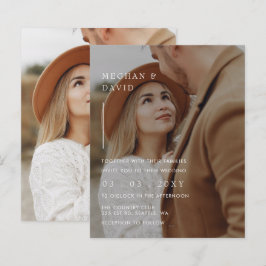 Convite de Casamento com Sobreposição de Foto Eleg