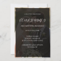 Convite de Casamento com Sobreposição de Foto Mode