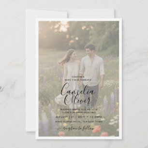 Convite de Casamento com Sobreposição de Foto Opac