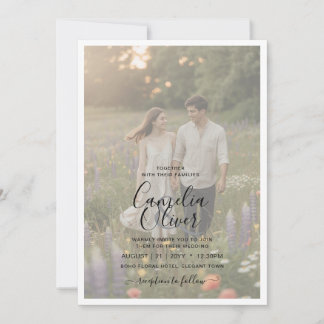 Convite de Casamento com Sobreposição de Foto Opac