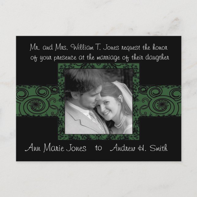 Convite de casamento com sua foto (Frente)