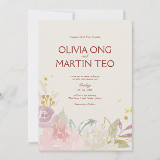 Convite de Casamento com Tema de Jardim Clássico