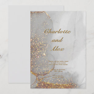 Convite de Casamento com Tinta Alcoólica Chic Bril