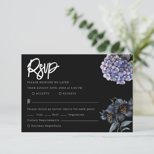 Convite de Casamento com Tipografia Clássica Flora (Em pé/Frente)