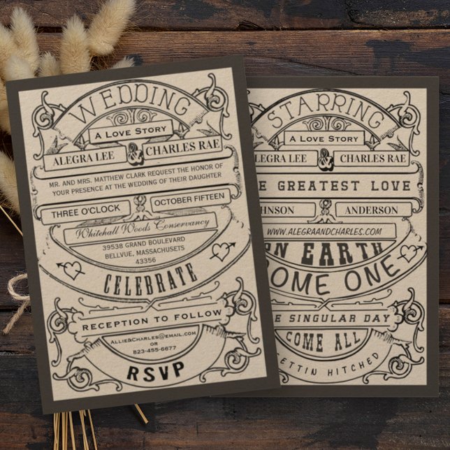 Convite de Casamento com Tipografia do Antigo Holl (Criador carregado)