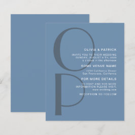 Convite de Casamento com Tipografia Minimalista de