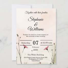 Convite de Casamento com Tipografia Minimalista El