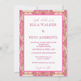 Convite de Casamento com Tipografia Moderna em Azu