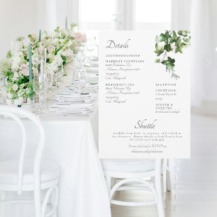 Convite de Casamento com Trepadeira de Aquarela In