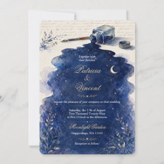 Convite de Casamento Conto de Amor Céu de Tinta