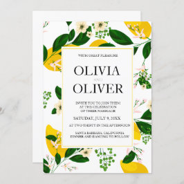 Convite de casamento Convite de casamento amarelo-