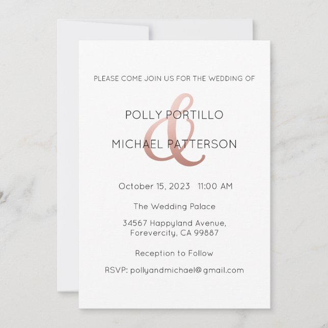 Convite De Casamento, Convite De Casamento Clássic (Frente)