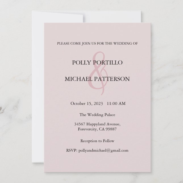 Convite De Casamento, Convite De Casamento Clássic (Frente)