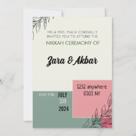 Convite de Casamento, Convite de Casamento Floral