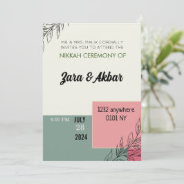 Convite de Casamento, Convite de casamento floral