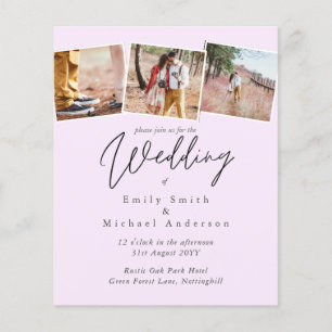 CONVITE DE CASAMENTO Cor Rosa de Tendência do OR