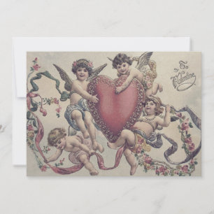 Convite de Casamento Coração de Anjo Cupido