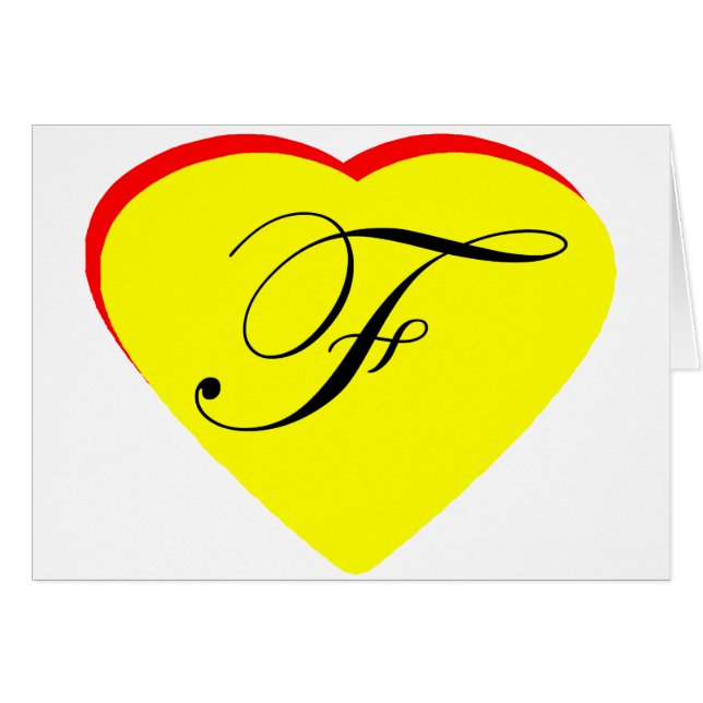 Convite De Casamento Coração Vermelho Amarelo F O  (Frente Horizontal)