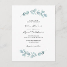 Convite de casamento| Corante de água do jardim Eu