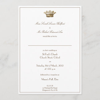Convite de Casamento Coroa