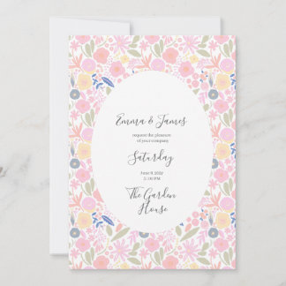 Convite de Casamento Cottagecore | Floral de Flore
