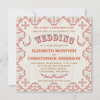 Convite de Casamento Country Cross