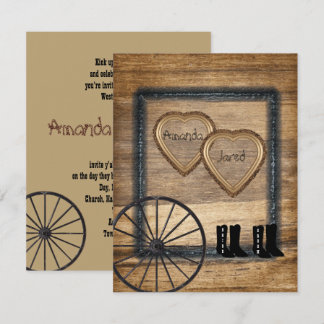 Convite de Casamento Country Western, Roda de Carr