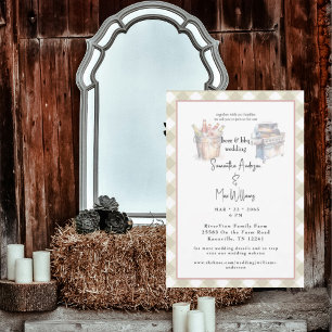 Convite de Casamento Cream Beer & BBQ