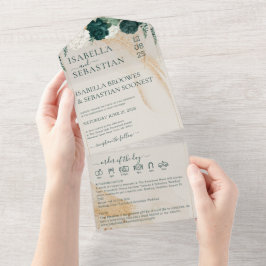 Convite de casamento creme tudo em data de emergên