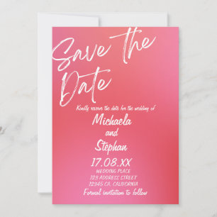 Convite de Casamento Crepúsculo Rosa e Laranja Mod