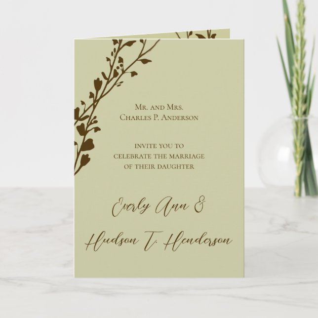 Convite de Casamento Cristão - Dois se Tornam Um (Frente)