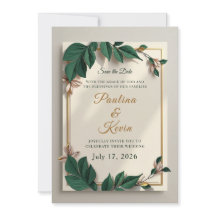 Convite de casamento cristão elegante em formato d