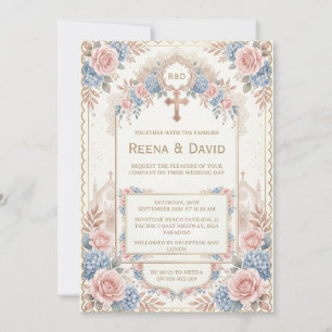 convite de casamento cristão indiano